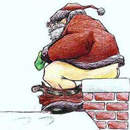 Новый год и Рождество Санта клаус и труба аватар