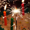 Новый год и Рождество Свечи и бенгальский огонь за торте аватар