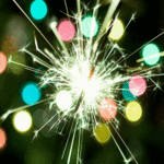 Новый год и Рождество Бенгальский огонь отдаёт цветными бликами аватар
