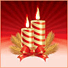 Новый год и Рождество Горят новогодние свечи в полосочку аватар