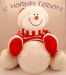 Новый год и Рождество С новым годом! Снеговик в красных варежках аватар