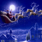 Новый год и Рождество Санта с оленями аватар