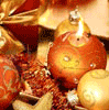 Новый год и Рождество Горят новогодние свечи в виде шаров аватар