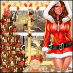 Новый год и Рождество Сексуальная снегурочка у елки аватар