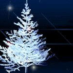Новый год и Рождество Белая ёлка на фоне неба аватар