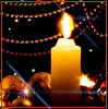 Новый год и Рождество Горит желтая новогодняя свеча аватар