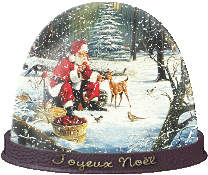 Новый год и Рождество В стеклянном шаре Дед Мороз на опушке леса аватар
