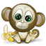 Обезьяны Обезьянка с бананом аватар