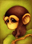 Обезьяны Грустная обезьянка аватар