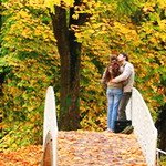 Осень Поцелуй на мосту аватар