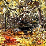 Осень Двое на скамейке. осень аватар