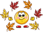 Осень Смайлик в круговороте листвы аватар