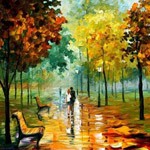 Осень Прогука влюблённых в парке осенней порой аватар