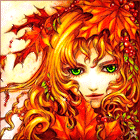 Осень Девушка-осень с зелеными глазами аватар