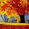 Осень Дерево с ярко желтыми осенними литьями аватар