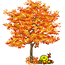 Осень Смайлик под осенним деревом, с которого падают листья аватар
