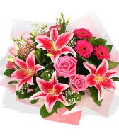 Букеты цветов Букетрозовых лилий с розами аватар
