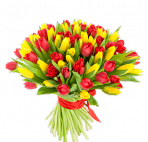 Букеты цветов Красные и желтые тюльпаны аватар