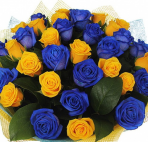 Букеты цветов Синие и желтые розы аватар