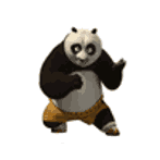 Панды Конг-фу панда отрабатывает движения аватар