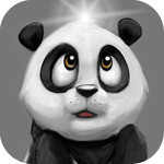 Панды Солнечный блик на голове у панды аватар
