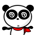 Панды Панда с красным шарфиком в недоумении аватар