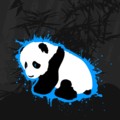 Панды Панда на черном аватар