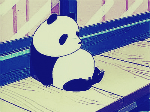 Панды Панда на бело-синем фоне аватар