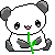 Панды Панда ест бамбук аватар
