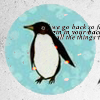 Пингвины Нарисованный пингвин в круге аватар