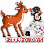 Пингвины Олененок и пингвин  (happy holidays) аватар