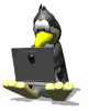 Пингвины Пингвинчик за ноутбуком аватар