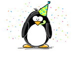 Пингвины Пингвин в праздничном колпаке аватар