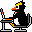 Пингвины Пингвиненок за компьютером аватар
