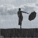 Погода Силуэт в дожде аватар