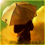 Погода Человек под зонтом в сильный дождь аватар