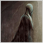 Погода Человек плачет в углу под дождем, художник adam howie аватар