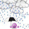 Погода Смайлик под сильным дождем аватар
