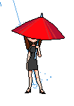 Погода Девочка под красным зонтом аватар