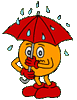Погода Дождь. Смайлик под зонтиком аватар