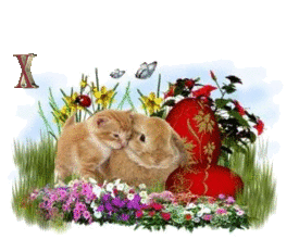 Праздники Христос Воскресе. Зайчик и котик аватар