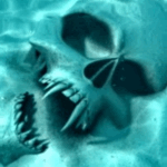 Привидения, скелеты, черти Череп в песке под водой аватар