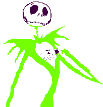 Привидения, скелеты, черти Зелёный скелет аватар