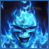 Привидения, скелеты, черти Череп в синем пламени аватар