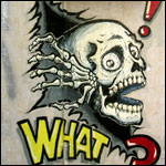 Привидения, скелеты, черти Нарисованный на стене череп (what! что!) аватар