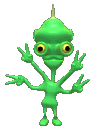 Пришельцы, инопланетяне Инопланетянин зеленый с четырьмя руками аватар