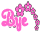 Прощание Прощай! Красивая розовая надпись с цветочками аватар