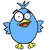 Птицы Веселая голубая птичка аватар