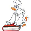 Птицы Гусь - шеф повар сидит на книге рецептов аватар