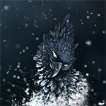 Птицы Ворон под падающим снегом аватар